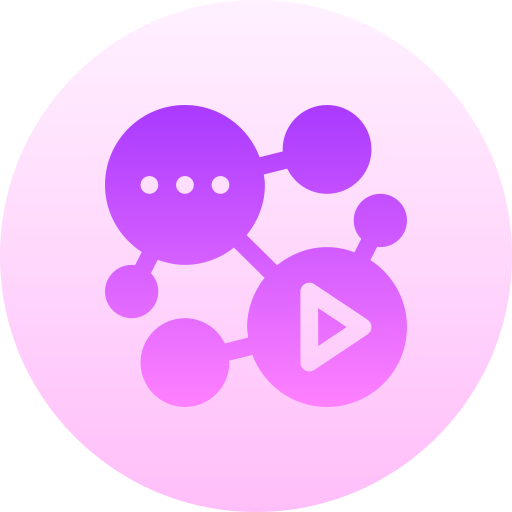 medios de comunicación social Basic Gradient Circular icono