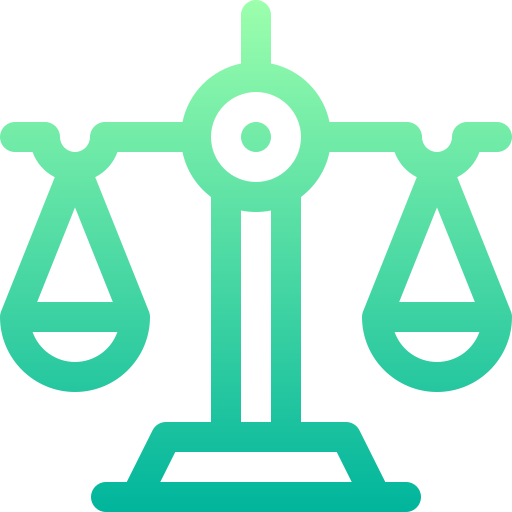 Justice scale Basic Gradient Lineal color icon