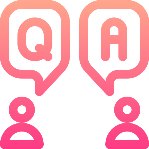 q&a Basic Gradient Lineal color icon