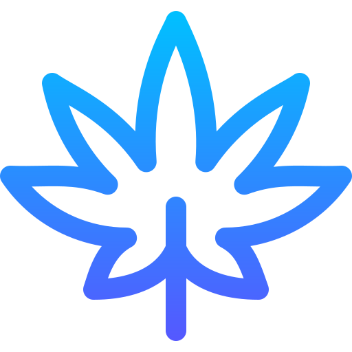 cannabis Basic Gradient Lineal color icon