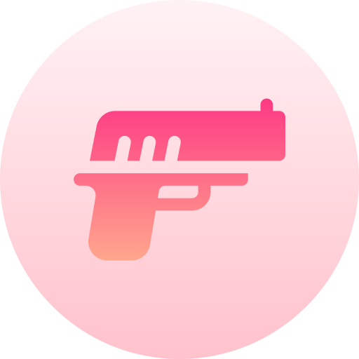Gun Basic Gradient Circular icon