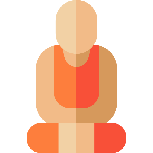 Buddha Basic Rounded Flat icon