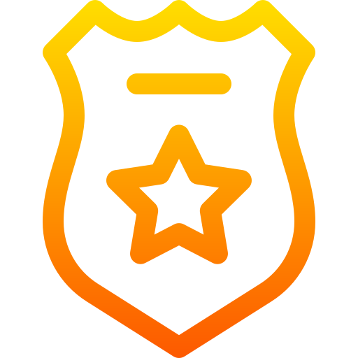 odznaka policyjna Basic Gradient Lineal color ikona