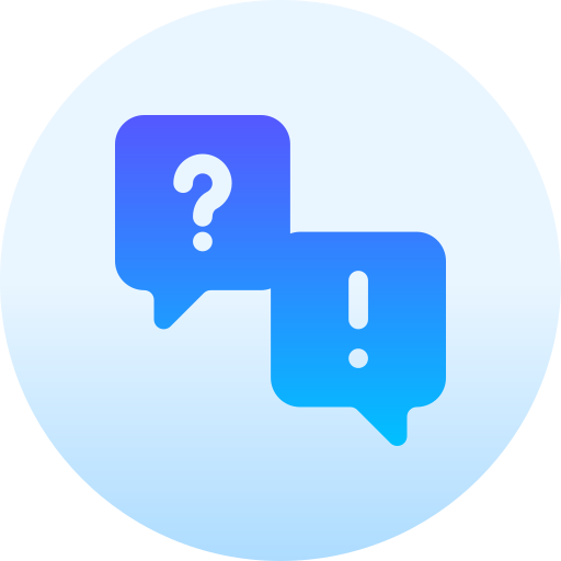 Question Basic Gradient Circular icon