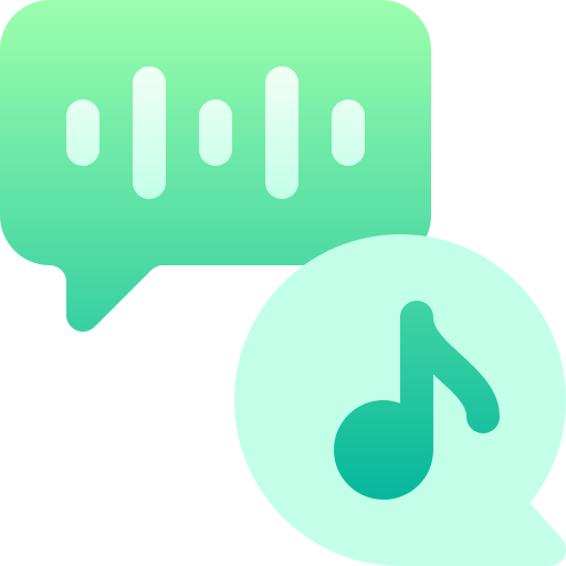Voice message Basic Gradient Gradient icon