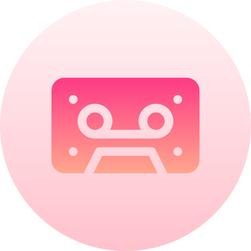 Tape recorder Basic Gradient Circular icon