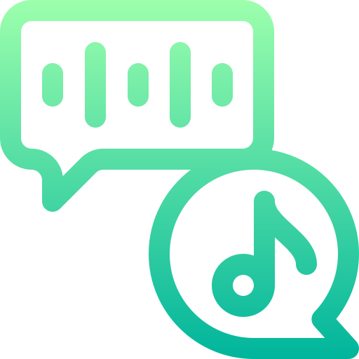 Voice message Basic Gradient Lineal color icon