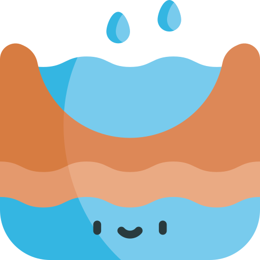 agua Kawaii Flat icono