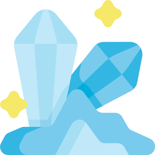 kristal Kawaii Flat icoon