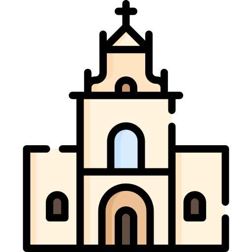 Basilica of our lady of the assumption Special Lineal color icon