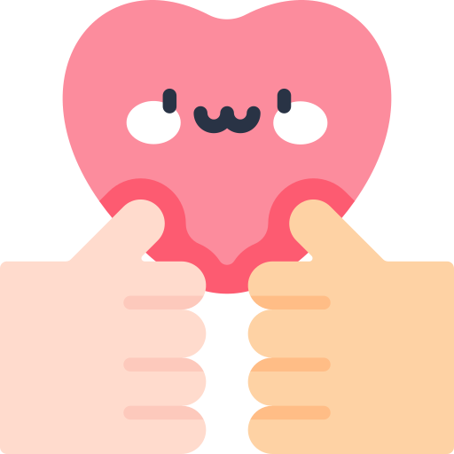 Give heart Kawaii Flat icon