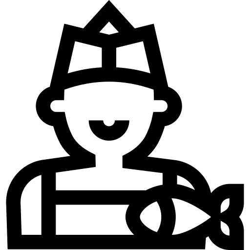 sprzedawca ryb Basic Straight Lineal ikona