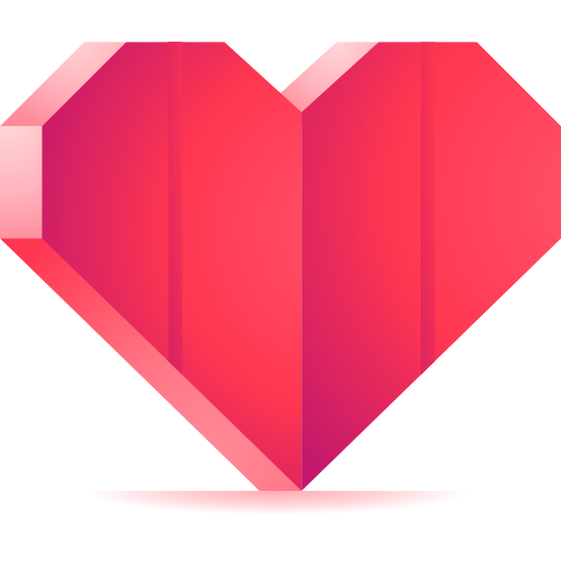 心臓 3D Toy Gradient icon