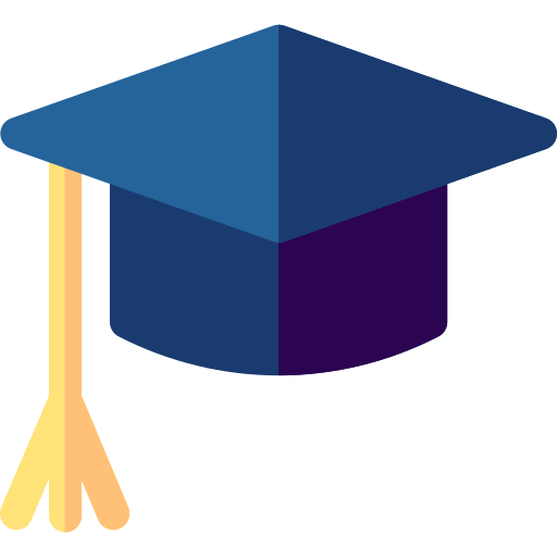 Mortarboard Basic Rounded Flat icon