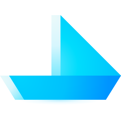 yacht 3D Toy Gradient icona