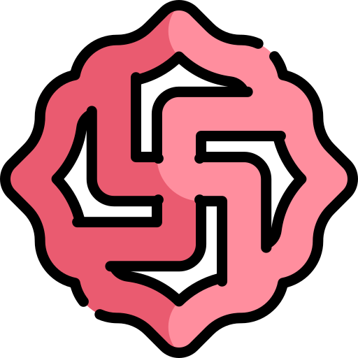 Swastika Kawaii Lineal color icon