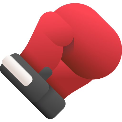 guante de boxeo 3D Color icono