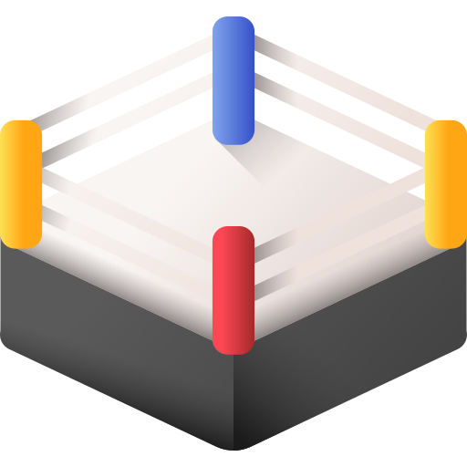 ring bokserski 3D Color ikona