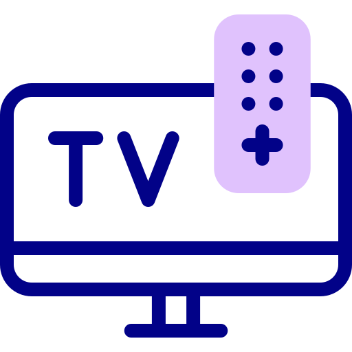 텔레비전 Detailed Mixed Lineal color icon