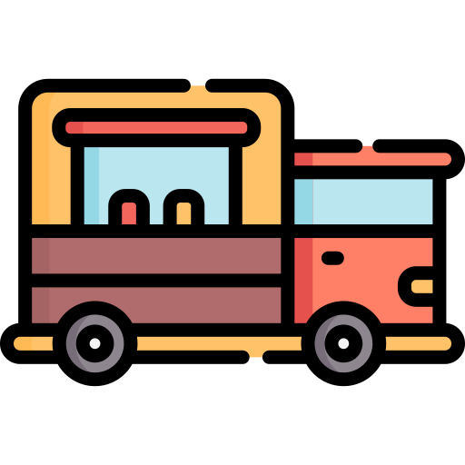 Coffee truck Special Lineal color icon