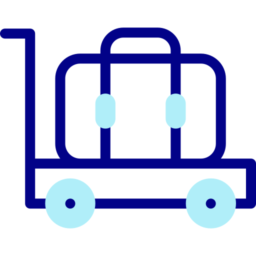 荷物カート Detailed Mixed Lineal color icon