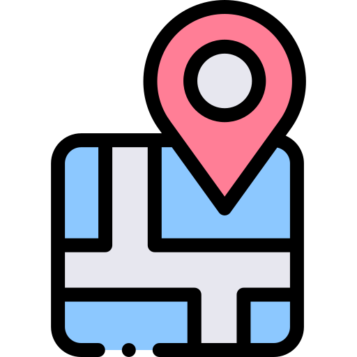Street map Detailed Rounded Lineal color icon