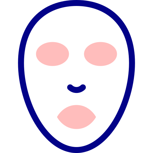 mascara facial Detailed Mixed Lineal color icono