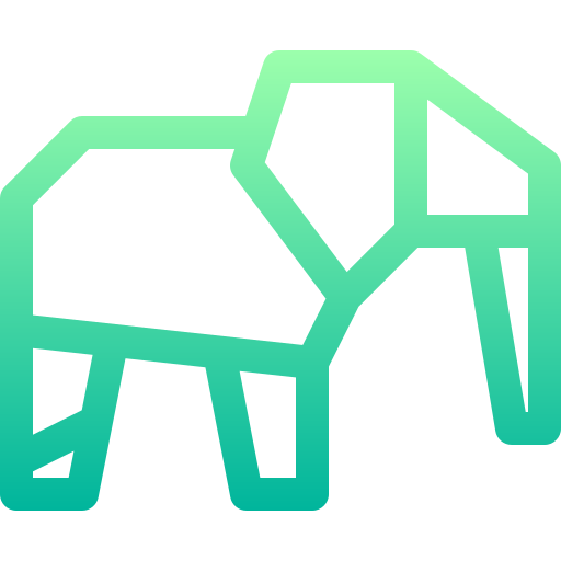 코끼리 Basic Gradient Lineal color icon