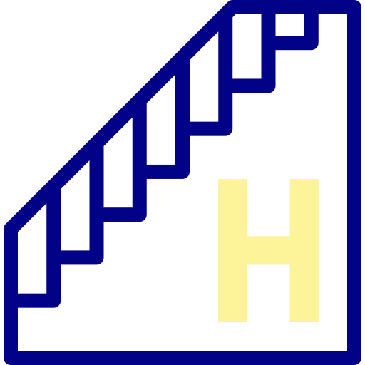 Stairs Detailed Mixed Lineal color icon