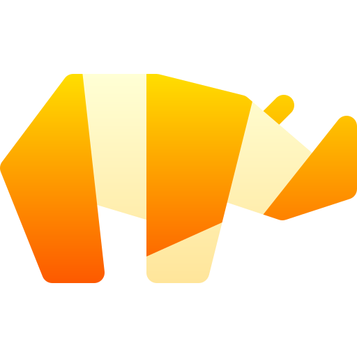 rinoceronte Basic Gradient Gradient icono