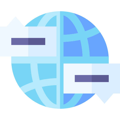global Basic Straight Flat icon