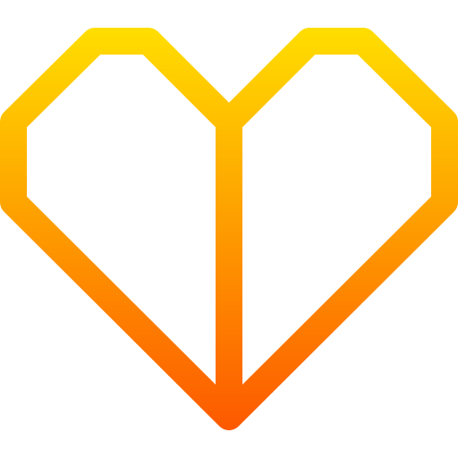 corazón Basic Gradient Lineal color icono