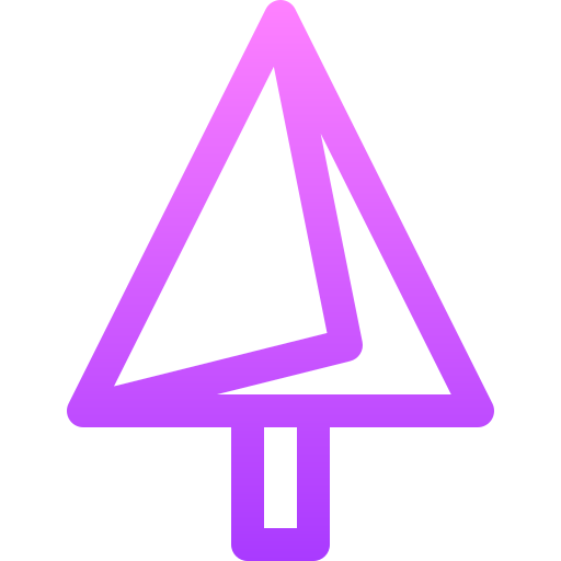Árbol Basic Gradient Lineal color icono