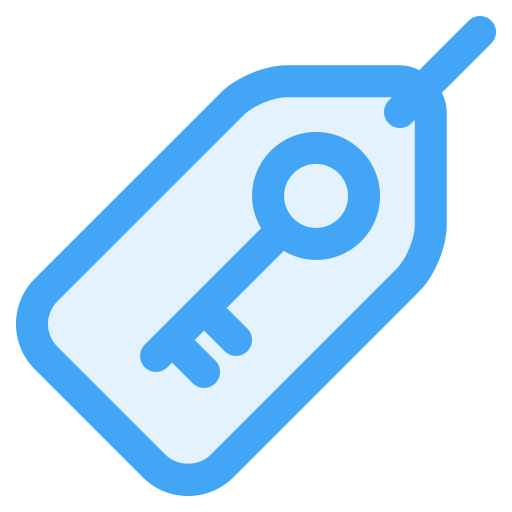 Key tag Generic Blue icon