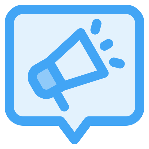 Megaphone Generic Blue icon