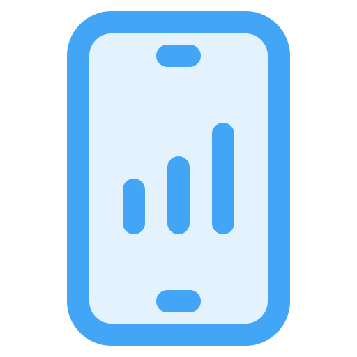 mobile analytics Generic Blue icon