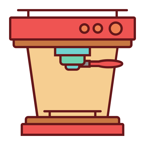 maszyna do kawy Generic Thin Outline Color ikona