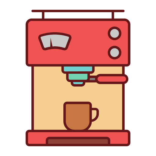 Кофе-машина Generic Thin Outline Color иконка