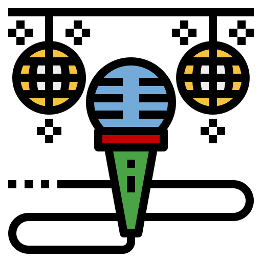 karaoke Generic Outline Color icoon