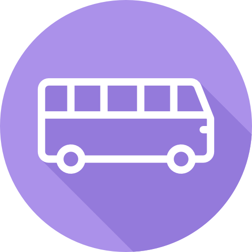 Bus Cursor creative Flat Circular icon