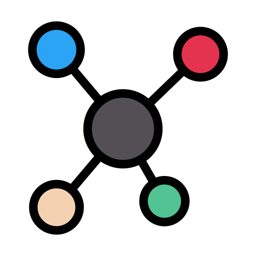 소셜 네트워크 Vector Stall Lineal Color icon