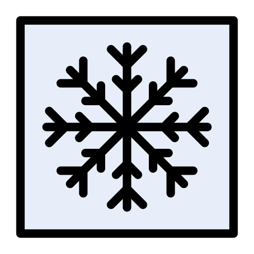 Snow Vector Stall Lineal Color icon