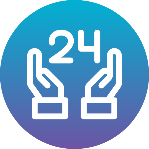 24 hours Generic Flat Gradient icon