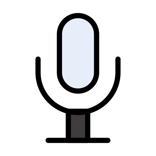 마이크로폰 Vector Stall Lineal Color icon