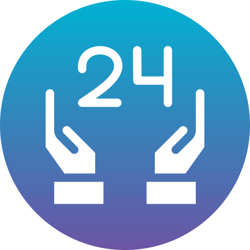 24 часа Generic Flat Gradient иконка