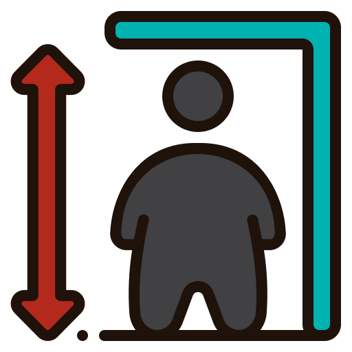 Height Generic Outline Color icon
