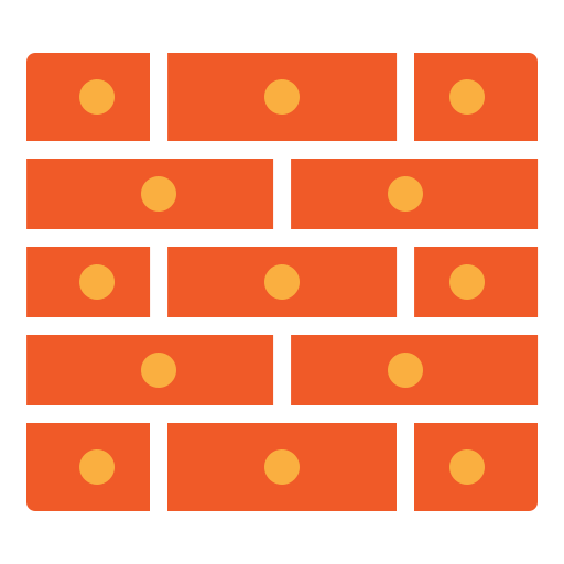 pared de ladrillo Generic Flat icono