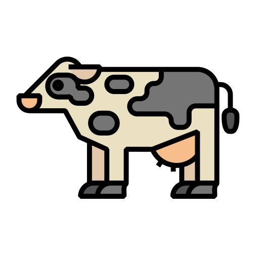 vaca Generic Outline Color icono