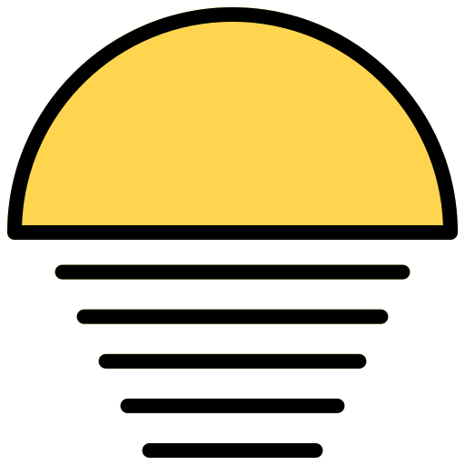 coucher de soleil Generic Outline Color Icône
