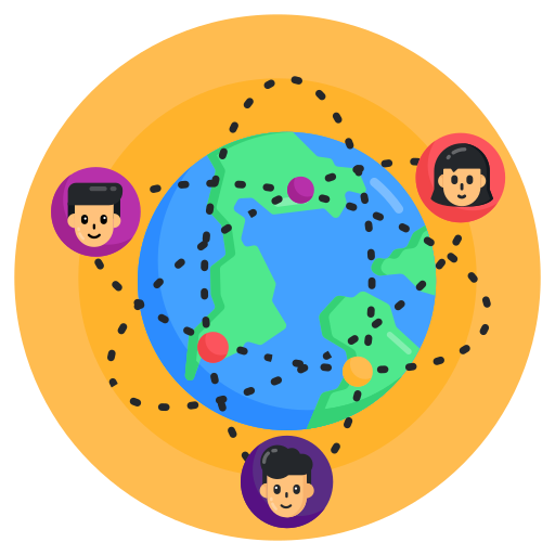 globalna komunikacja Generic Circular ikona